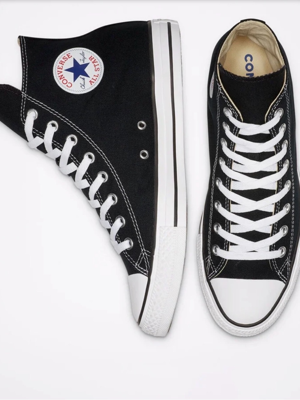 Converse Black & White Chuck Taylor High Top Sneakers - Picture 2 of 5